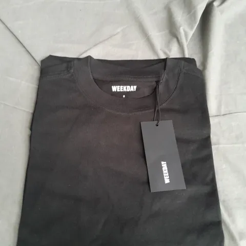 WEEKDAY OVERSIZED T-SHIRT BLACK SIZE SMALL