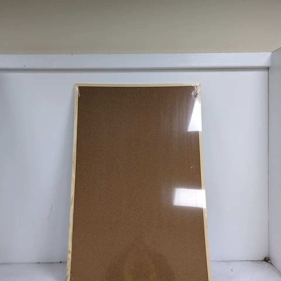 CORK BOARD PIN MESSAGE NOTICE BOARD WOODEN FRAME 90 X 60 CM APPROXIMATELY