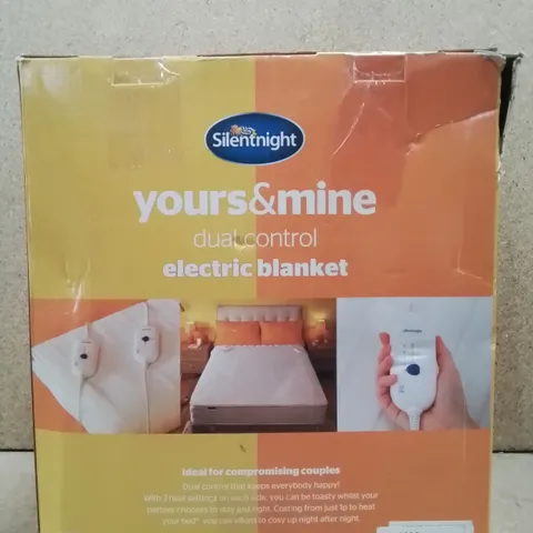 BOXED SILENTNIGHT YOURS&MINE DUAL CONTROL 3LECTRIC BLANKET, SUPER KING