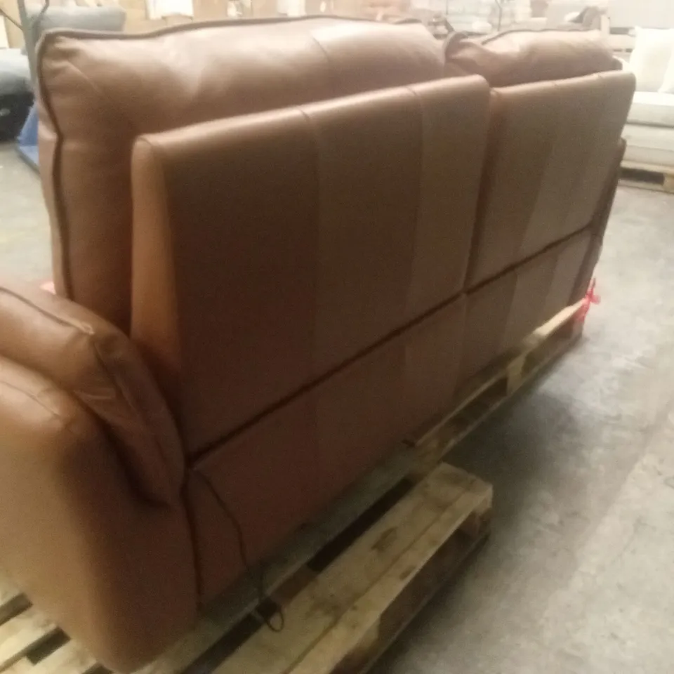 QUALITY DESIGNER ITALIAN MADE BOLZANO 2 SEATER POWER RECLINING LEATHER LOVESEAT SOFA