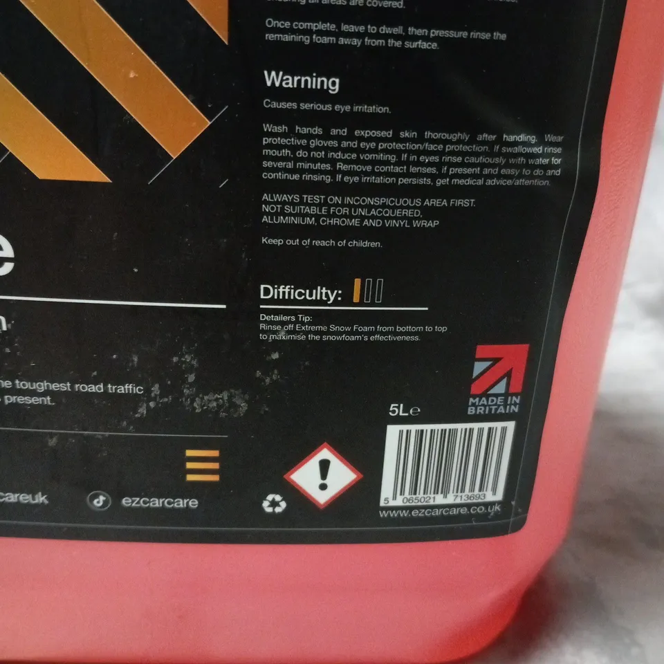 EZCARCARE EXTREME SNOW FOAM 5L