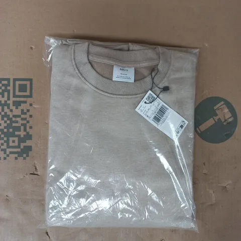BAGGED MANGO REGULAR SWEATSHIRT IN TAUPE SIZE MEDIUM
