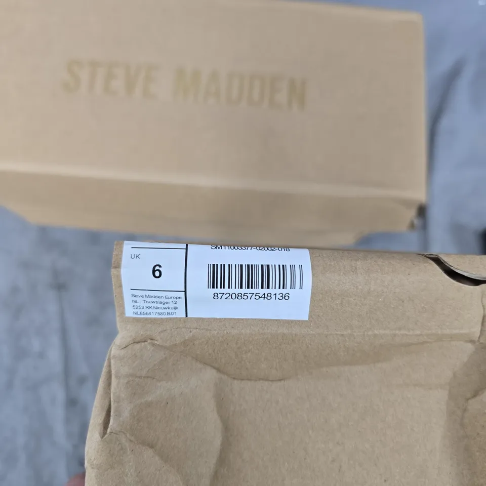 STEVE MADDEN KARI BLACK PATENT SLINGBACK HEELS – WOMEN'S, EU 39 (UK 6)