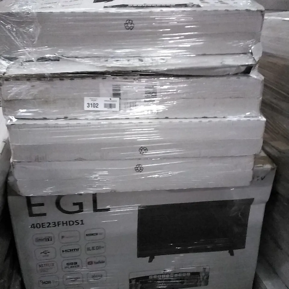 PALLET OF APPROXIMATELY 16 ASSORTED DAMAGED TV'S