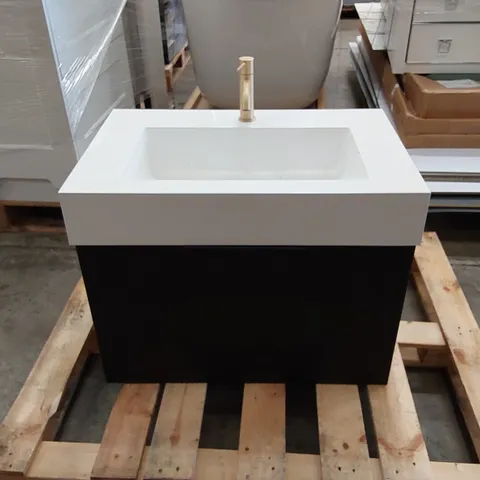 DESIGNER BATHROOM UNIT WITH SINK BASIN AND MIXER