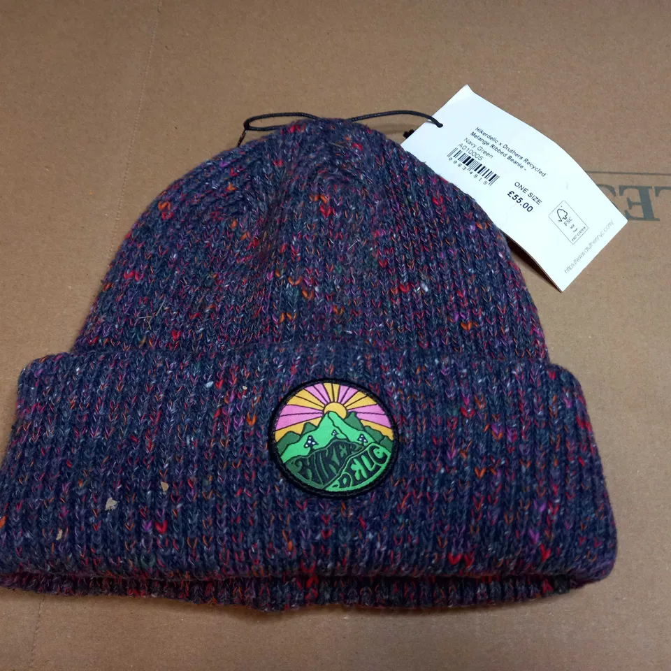 HIKERDELIC X DRUTHERS RECYCLED MELANGE RIBBED BEANIE - MULTICOLOUR - ONE SIZE