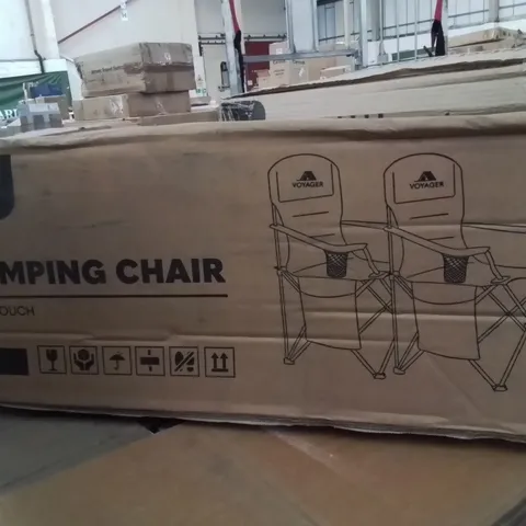 BOXED 2PK CAMPING CHAIRS -RED-