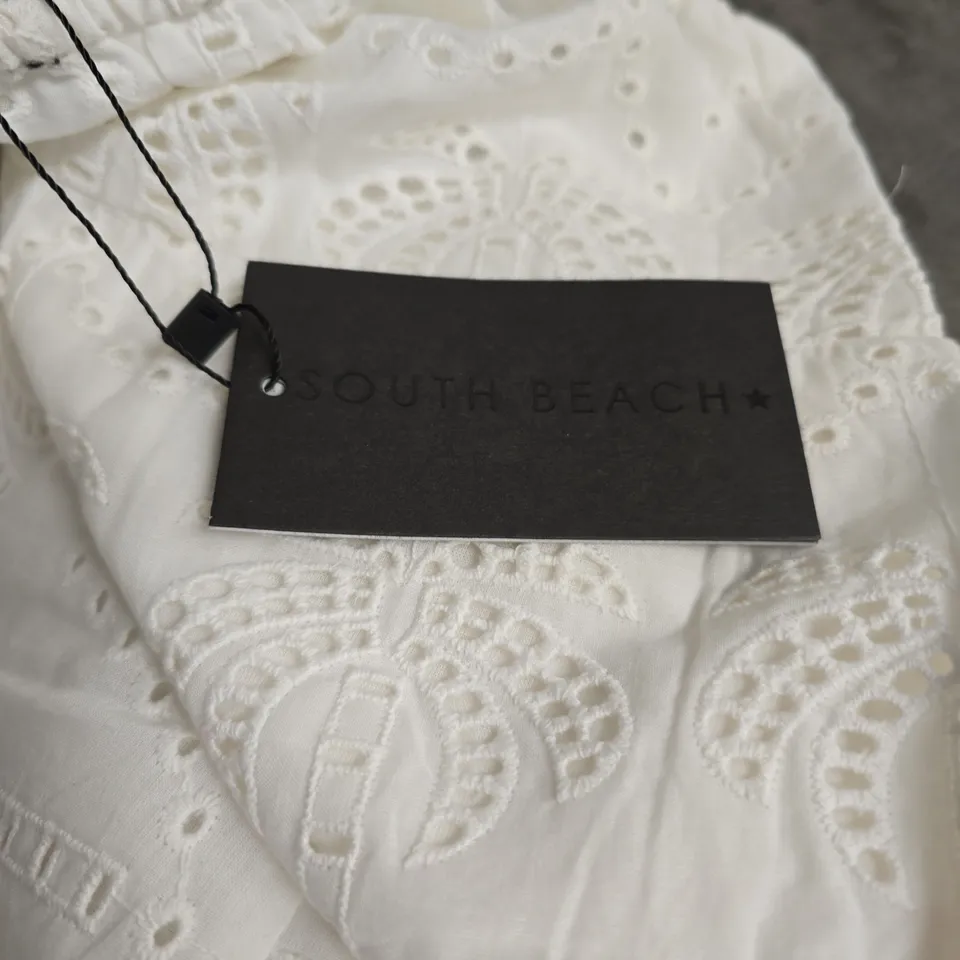 SOUTH BEACH WHITE LACE DRESS, WOMEN'S, UK 12 (EU 40, US 8) 