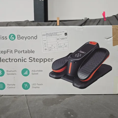 BOXED BLISS & BEYOND STEPFIT PORTABLE ELECTRONIC STEPPER