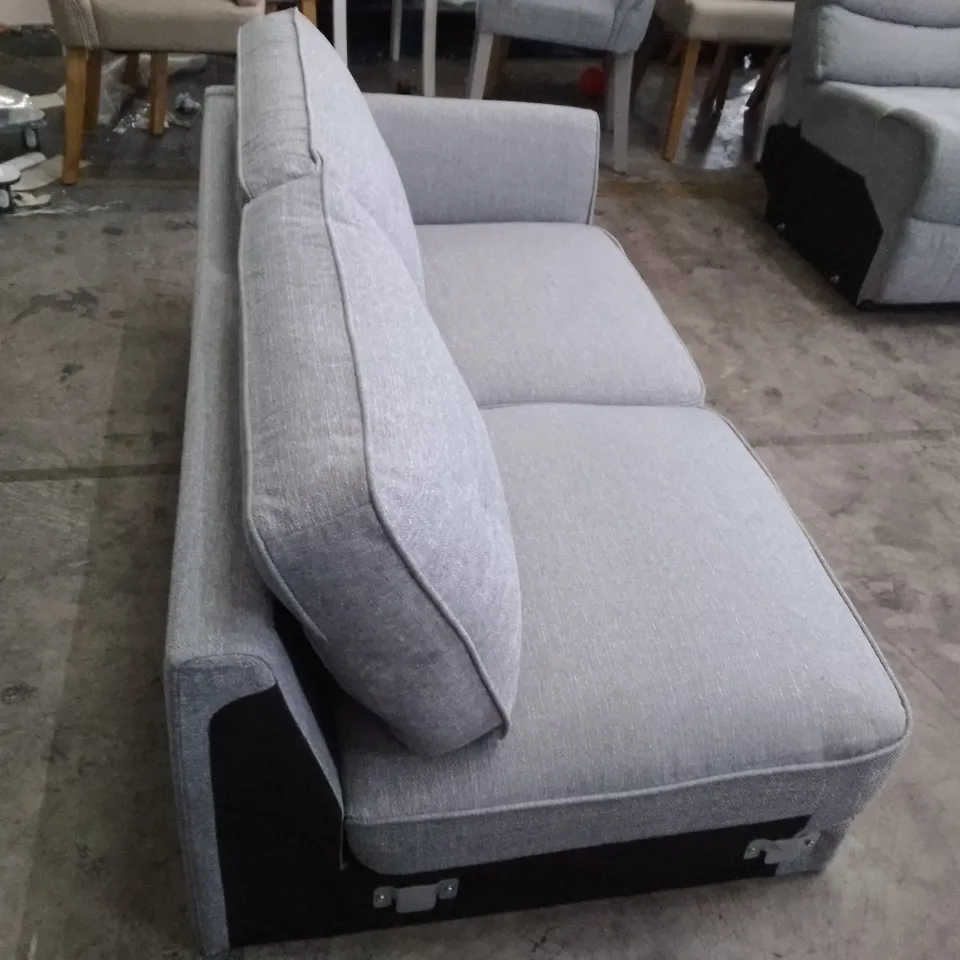 QUALITY DESIGNER LHF LOW SOFA SECTION - GREY FABRIC