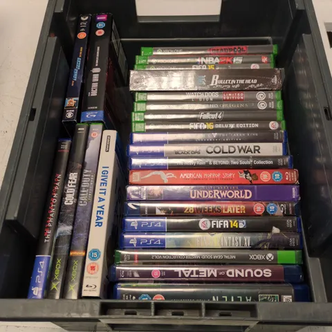 APPROXIMATELY 20 GAMES AND FILMS INCLUDING FIFA 15, DOCTOR WHO, SOUND OF METAL ETC.