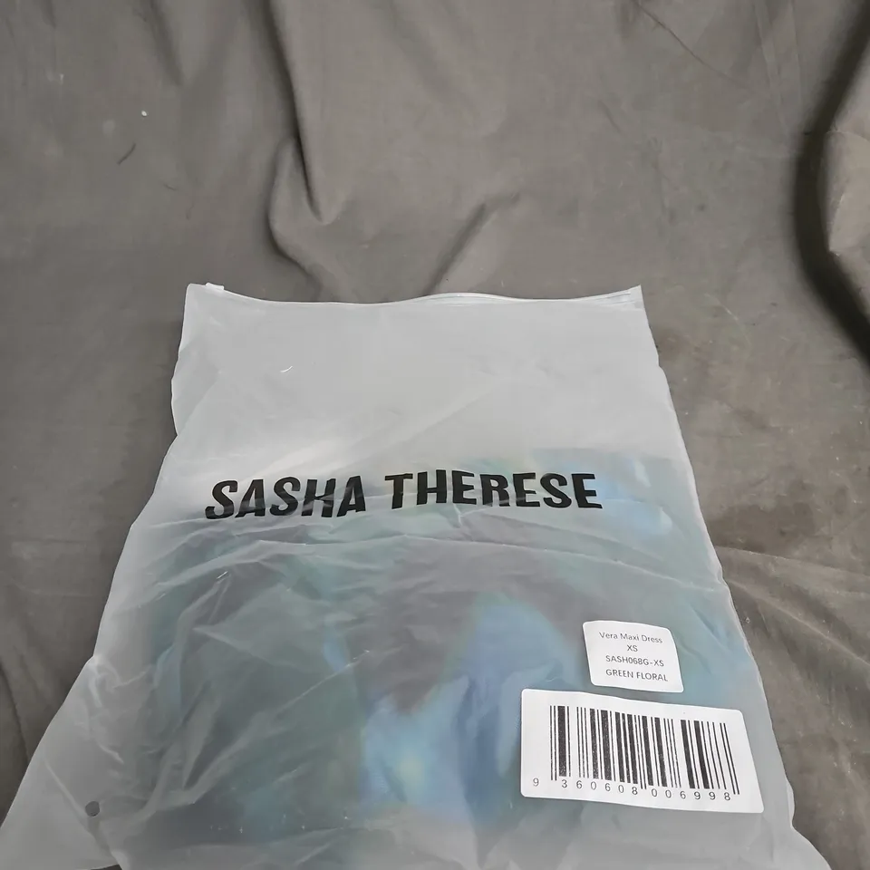 SASHA THERESE VERA MAXI DRESS – XS – GREEN FLORAL