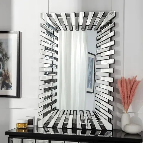 BOXED GLASS RECTANGLE MIRROR 