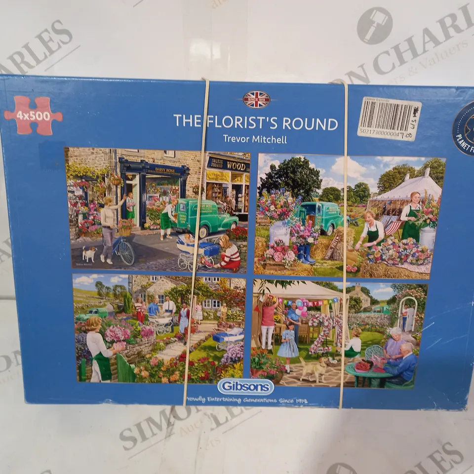 GIBSONS 4X500 PIECE JIGSAW SET - THE FLORISTS ROUND