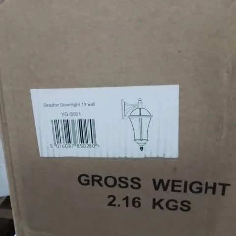 BOXED DRAYTONA DOWNLIGHT WALL LIGHT BLACK