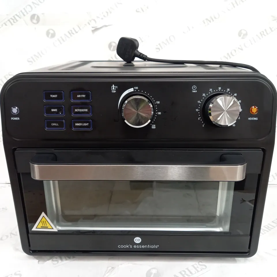 BOXED COOK'S ESSENTIAL 21-LITRE AIRFRYER OVEN IN BLACK 