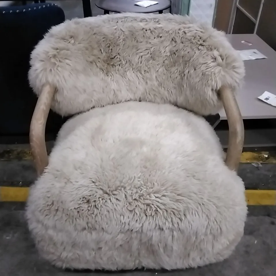 GENUINE SHEEPSKIN FUR BERKLY ARMCHAIR