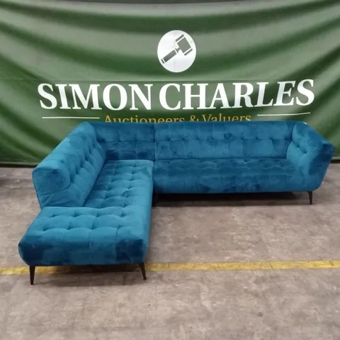 QUALITY DESIGNER MONTREAL MARLOW VELVET CORNER CHAISE GROUP