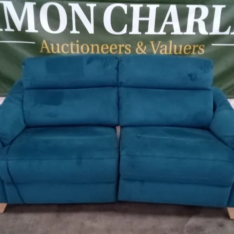 DESIGNER G PLAN HURST LARGE SOFA ELECTRIC RECLINER DBL - PLUSH MALLARD FABRIC