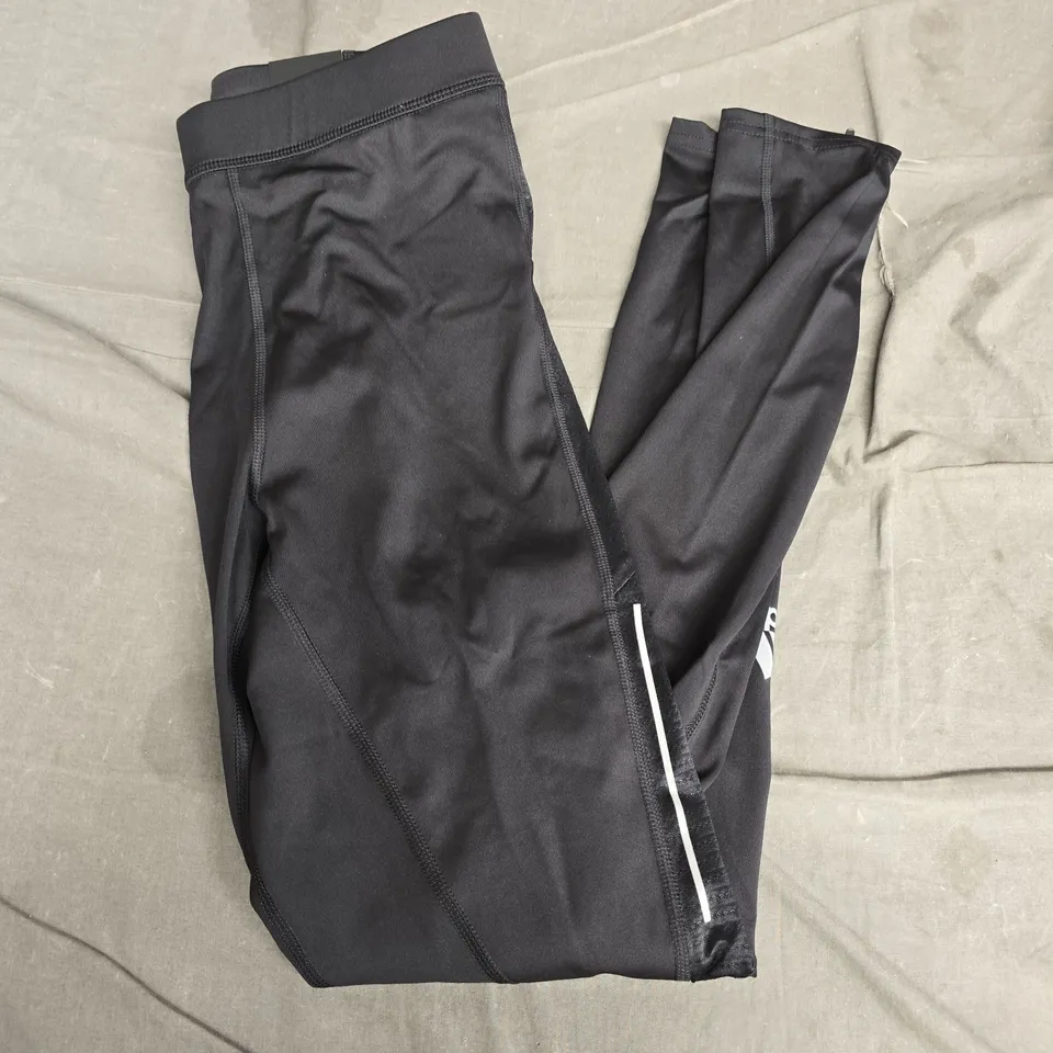 ADIDAS RUNNING TIGHT FIT MID RISE FULL-LENGTH TIGHTS - BLACK