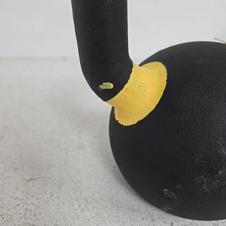 DECATHLON 16 KG KETTLEBELL – BLACK WITH YELLOW ACCENT