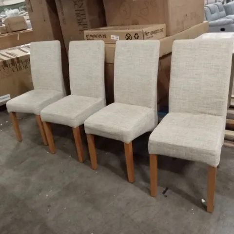SET OF 4 QUALITY DESIGNER HIGH BACKED DINING CHAIRS