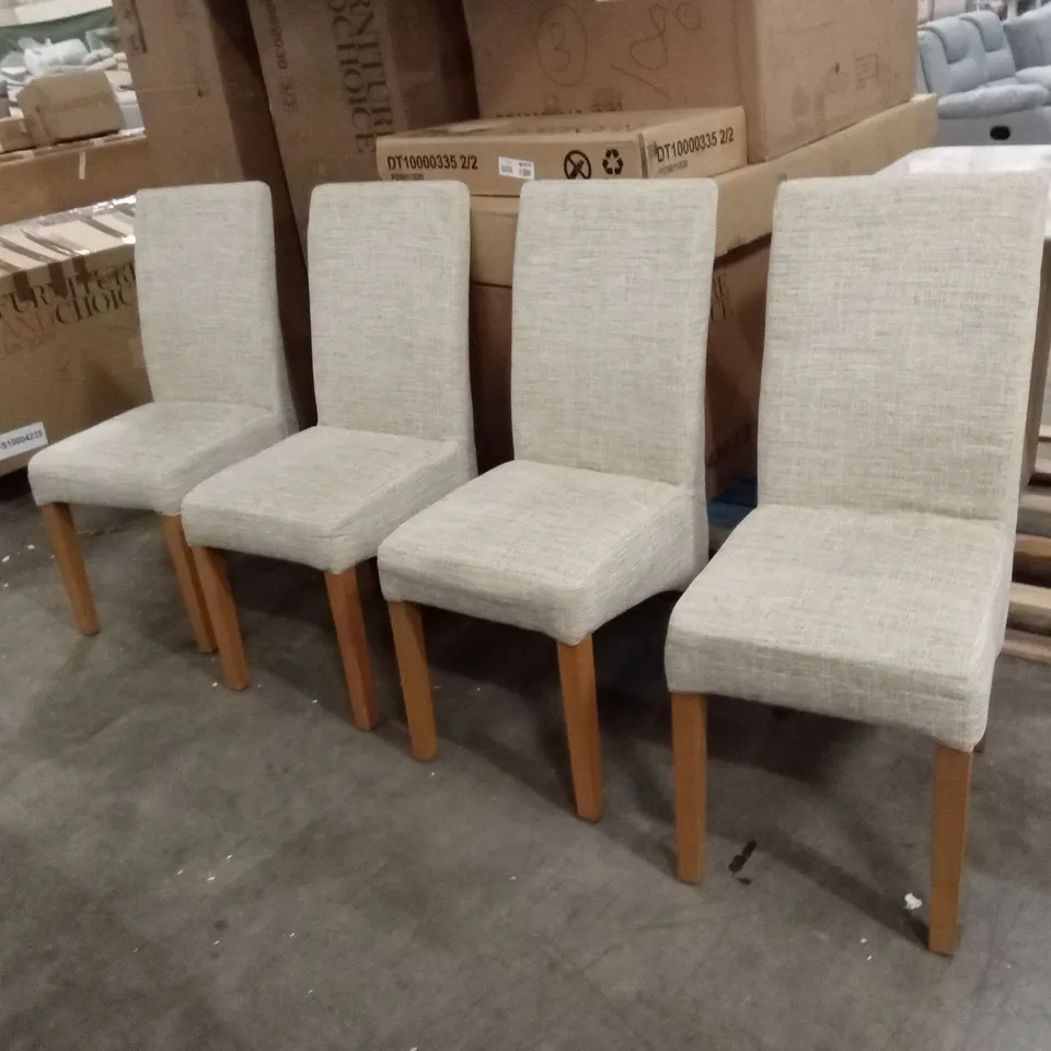 SET OF 4 QUALITY DESIGNER HIGH BACKED DINING CHAIRS