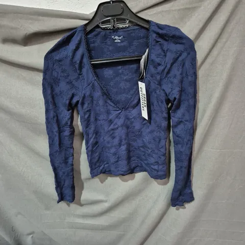 URBAN OUTFITTERS NAVY LACE TOP, WOMEN'S, UK M 