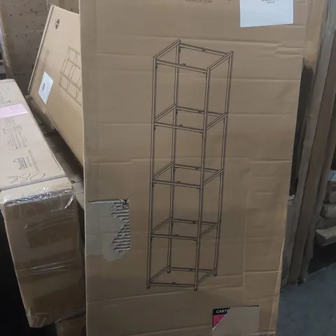 BOXED MODULAR SHELVING 5 TIER - SILVER