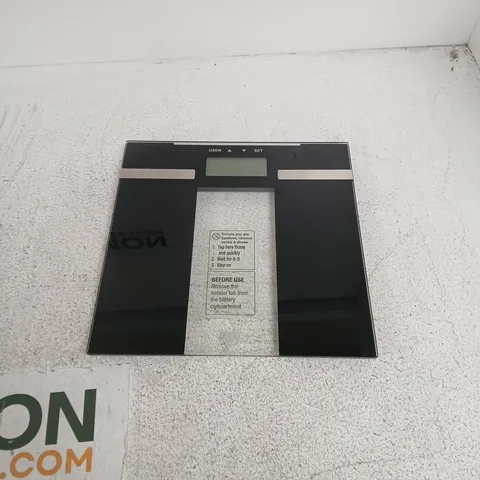 DIGITAL GLASS PLATFORM BATHROOM SCALE β BLACK