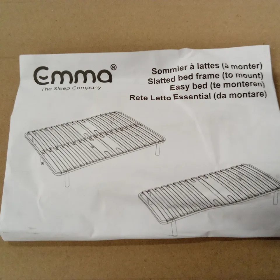 BOXED EMMA SLATTED FRAME BED - 120 x 190cm SMALL DOUBLE