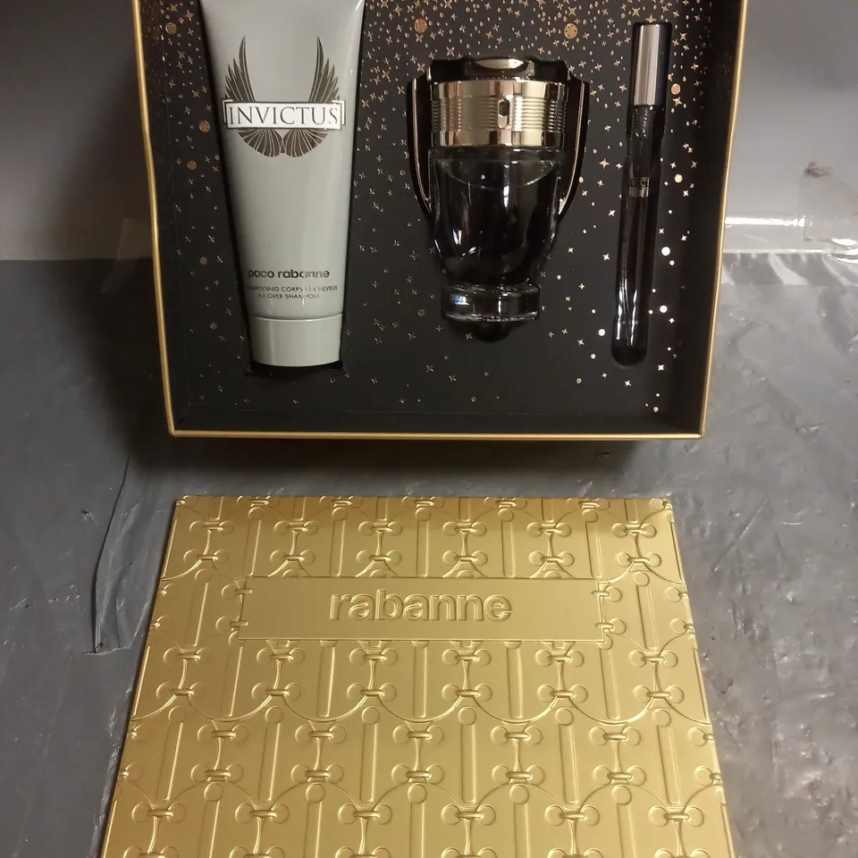 BOXED PACO RABANNE INVICTUS EAU DE TOILETTE 50ML GIFT SET