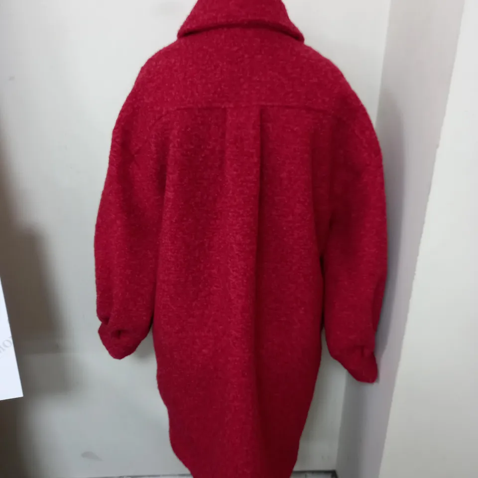 POM AMSTERDAM SCARLET RED COAT - SIZE UK 10