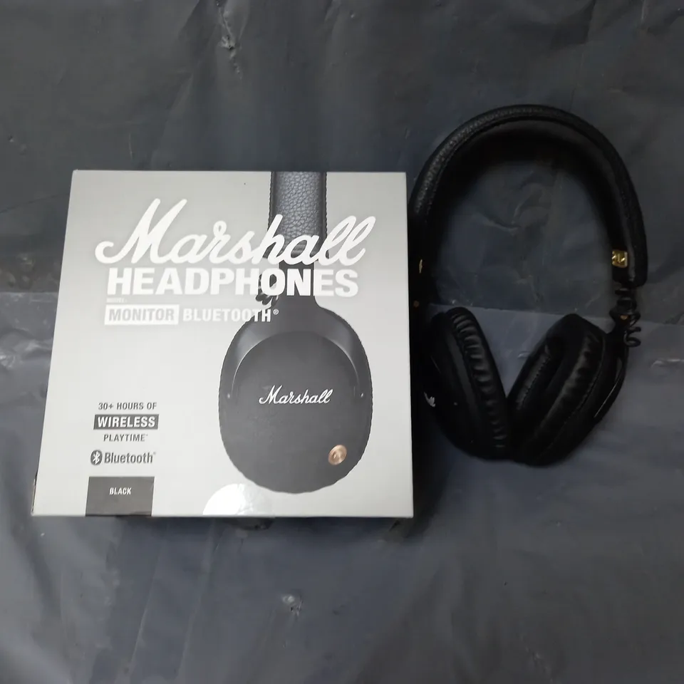 BOXED MARSHALL HEADPHONES MONITOR BLUETOOTH IN BLACK