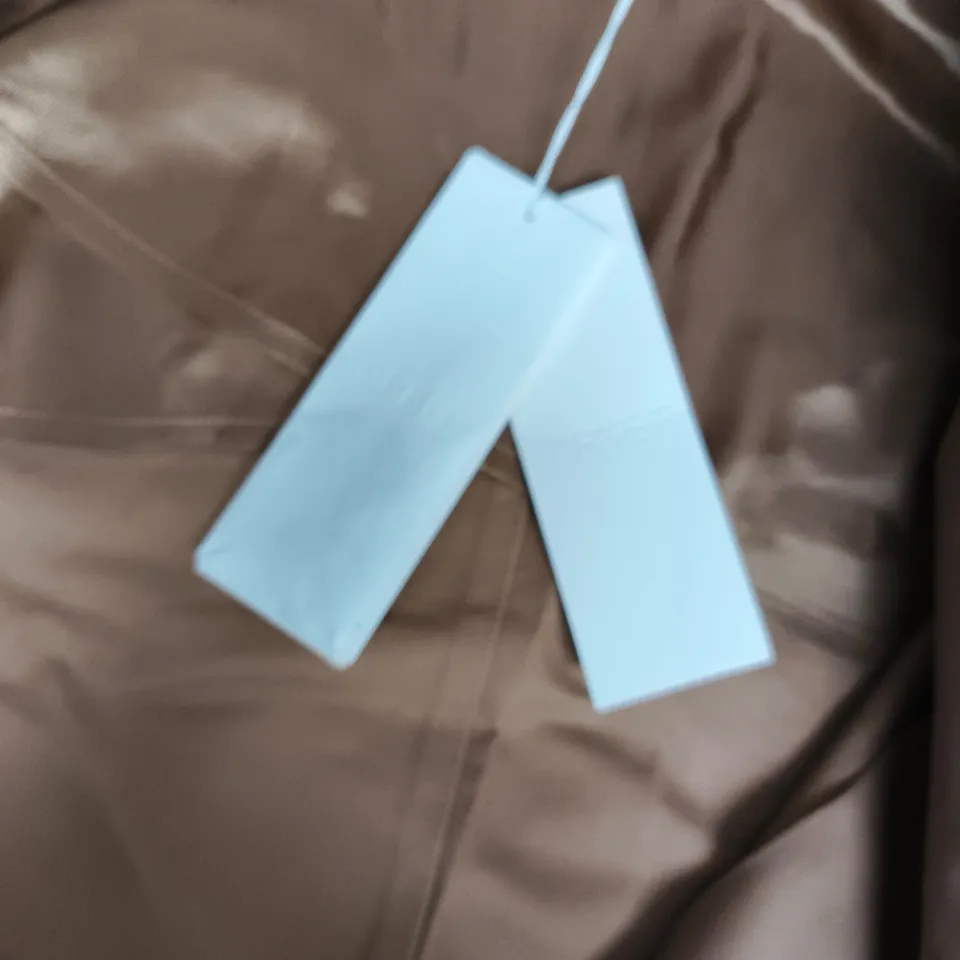 ARKET BUTTON COAT IN TOFFEE - EU MEDIUM