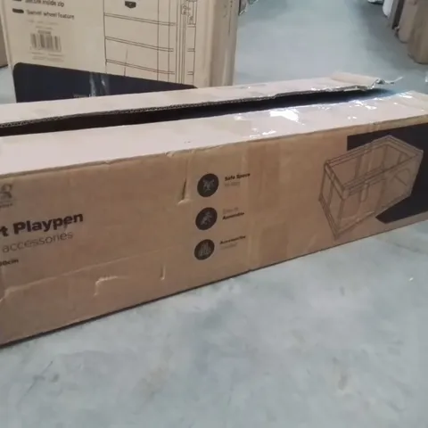 BOXED KIDOOLA SOFT PLAYPEN WITH ACCESSORIES GREY
