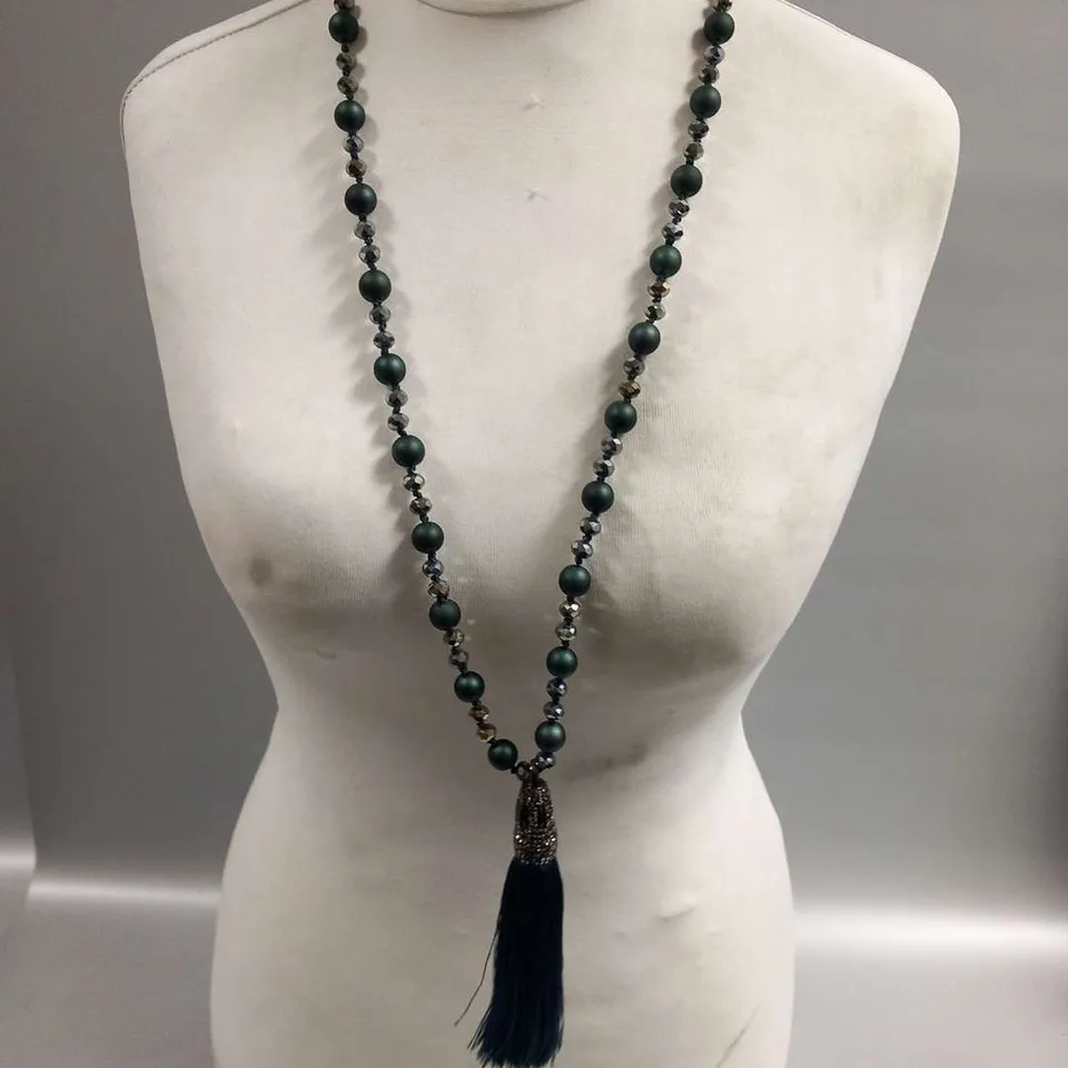 BRAND NEW BROWN PEPPER HANDBAGS JEWELLERY CONNECTION UK GREEN NECKLACE