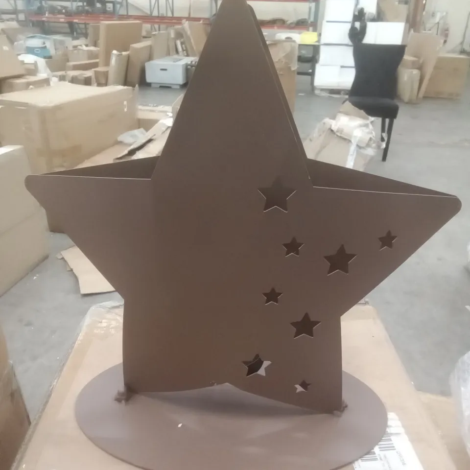 BOXED XMAS EDELROST STAR CANDLE HOLDER 