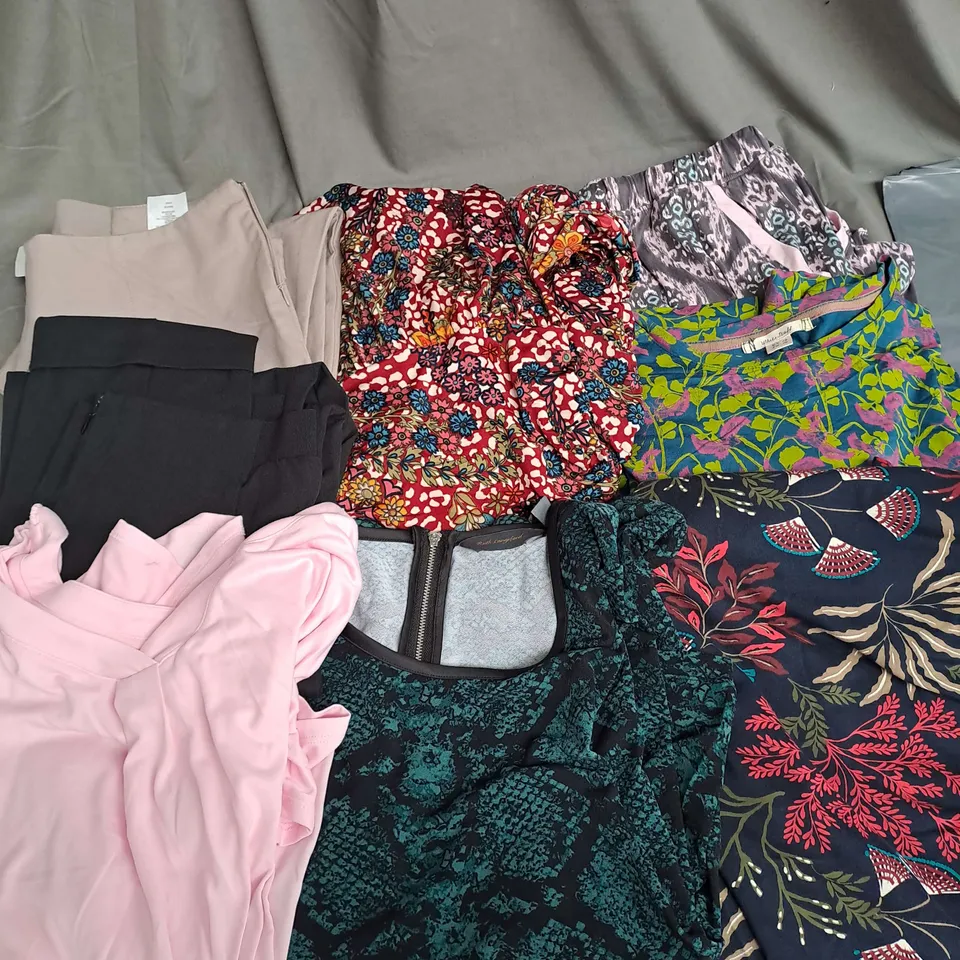 BOX OF APPROX 20 ASSORTED CLOTHING ITEMS TO INCLUDE - PYJAMAS, TOPS, TROUSERS ETC - COLLECTION ONLY