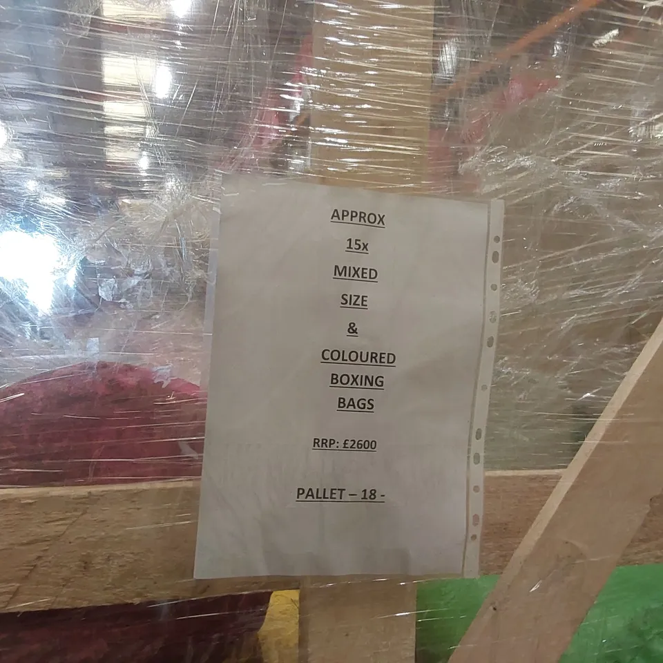 PALLET CONTAINING APPROXIMATELY  15x MIXED PUNCH BAGS