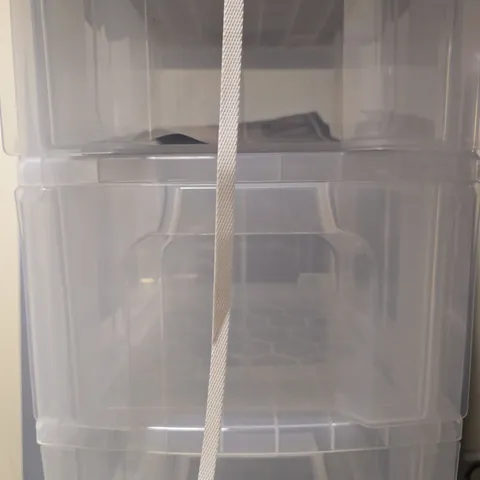 UNBRANDED 5 DRAW CLEAR PLASTIC STORAGE CONTAINER