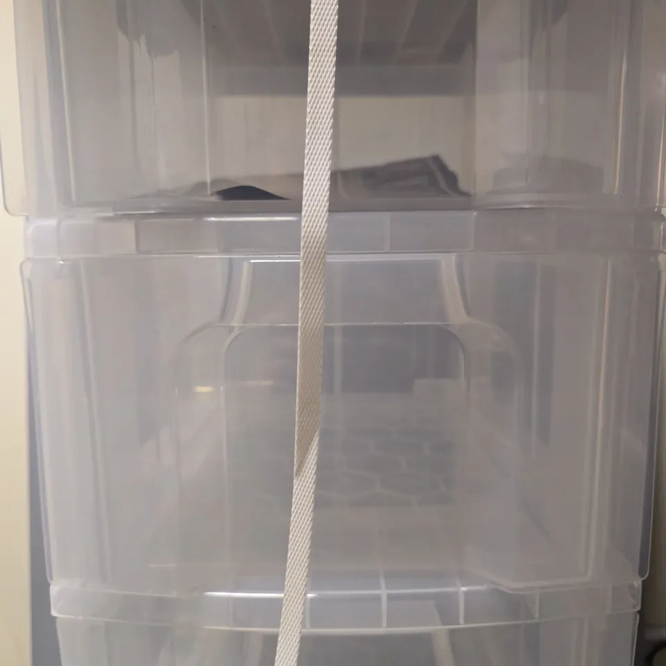 UNBRANDED 5 DRAW CLEAR PLASTIC STORAGE CONTAINER 