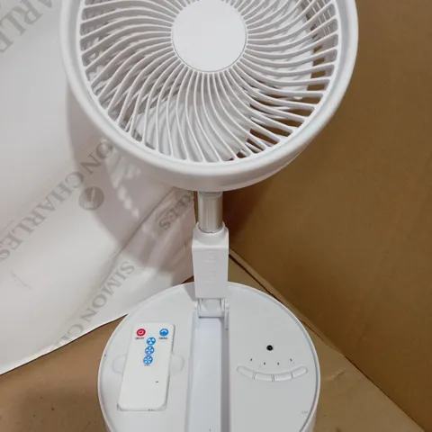 BELL & HOWELL OSCILLATING ADJUSTABLE FOLDING RECHARGEABLE STAND FAN