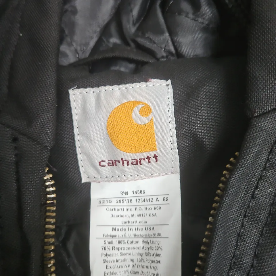 CARHARTT BLACK HOODED JACKET – MEN'S UK LARGE (US LARGE)