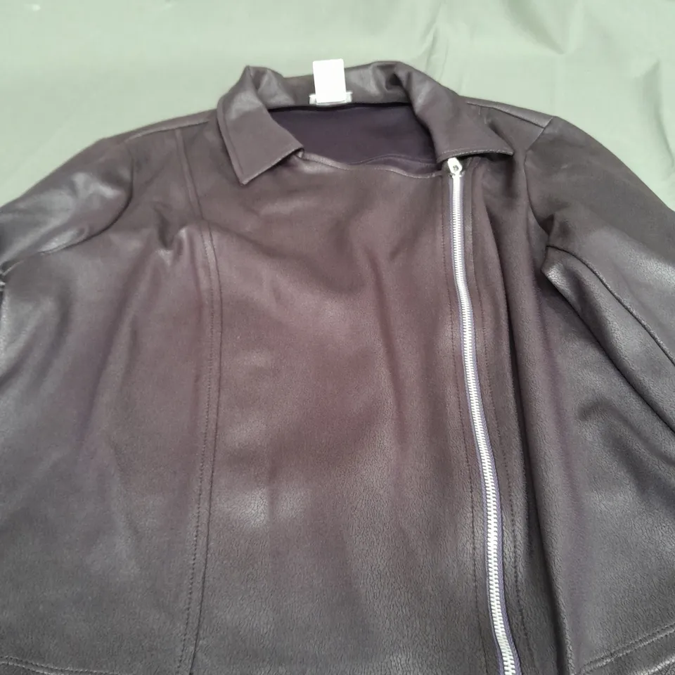 KIM&CO PURPLE ZIP UP JACKET - XL