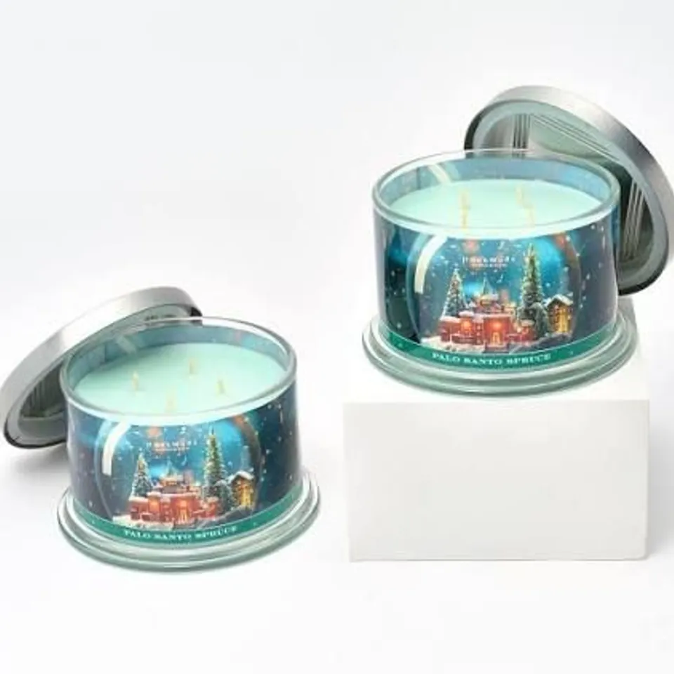BOXED 2 X SLATKIN PALO SANTO SPRUCE 4 WICK CANDLE