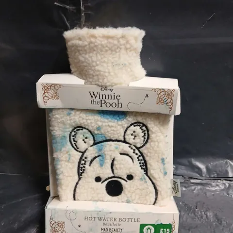 DISNEY WINNIE THE POOH HOT WATER BOTTLE WITH PLUSH FLEECE COVER