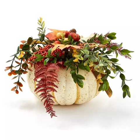 PUMPKIN FAUX FLOWER ARRANGEMENT