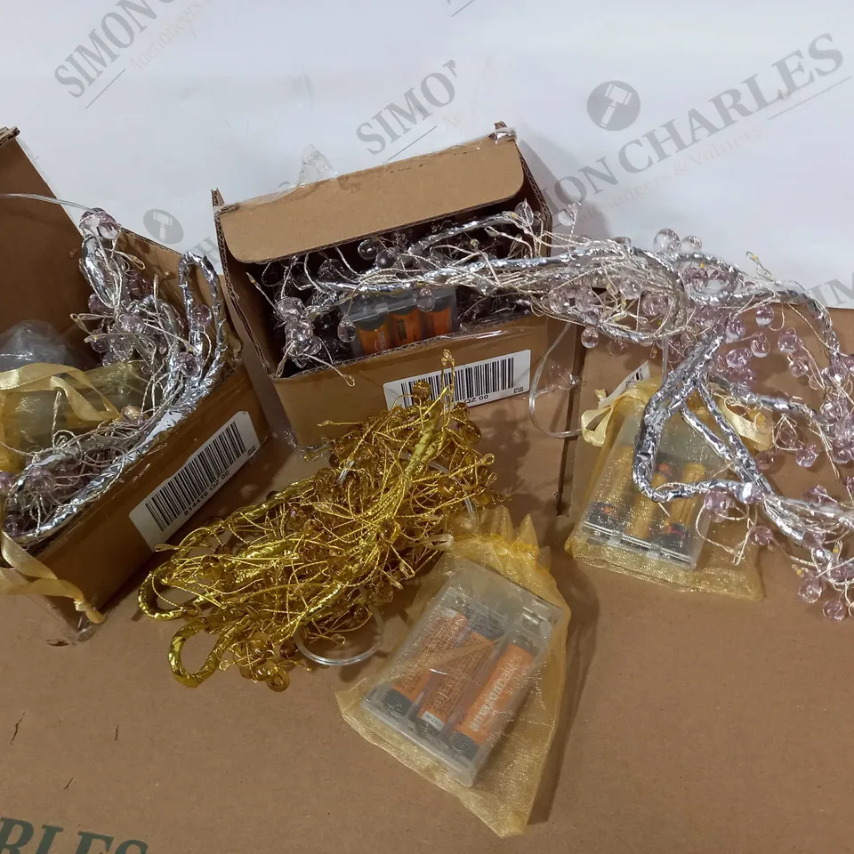 LOT OF 4 JEWEL GARLANDS - SILVER AND GOLD