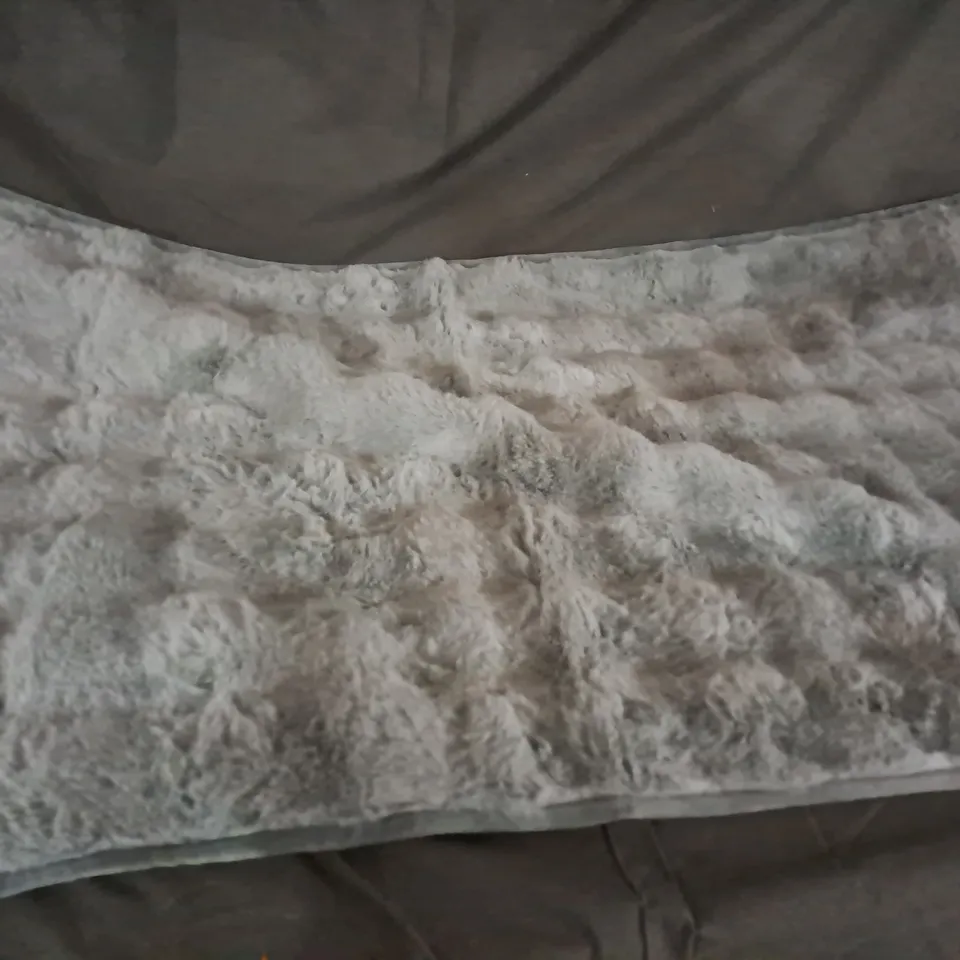 GREY FUR EFFECT THROW- SIZE UNSPECIFIED 
